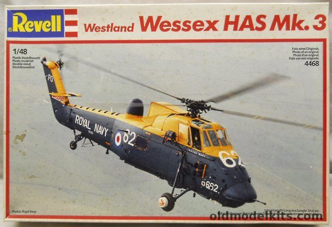 Revell 1/48 Westland Wessex HAS Mk.3 With Cutting Edge CEC48037 Detailing and Correction Set - HMS Antrim 1982 / 737 Sq Royal Navy NAS Portland, 4468 plastic model kit